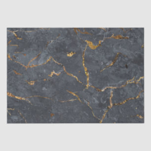 Papier Mousseline Marbre de luxe noir et or texture