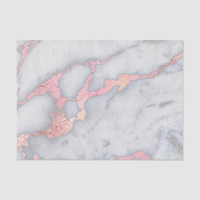 Papier Mousseline Marbre de parties scintillantes de Rosegold de (Recto)