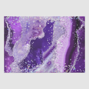 Papier Mousseline Marbre de pierre précieuse de luxe agate pailletée