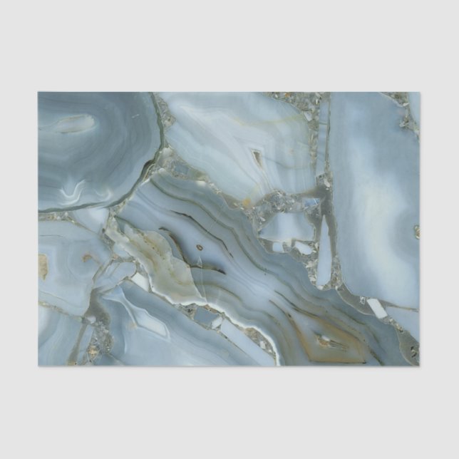 Papier Mousseline Marbre et cristaux (Recto)