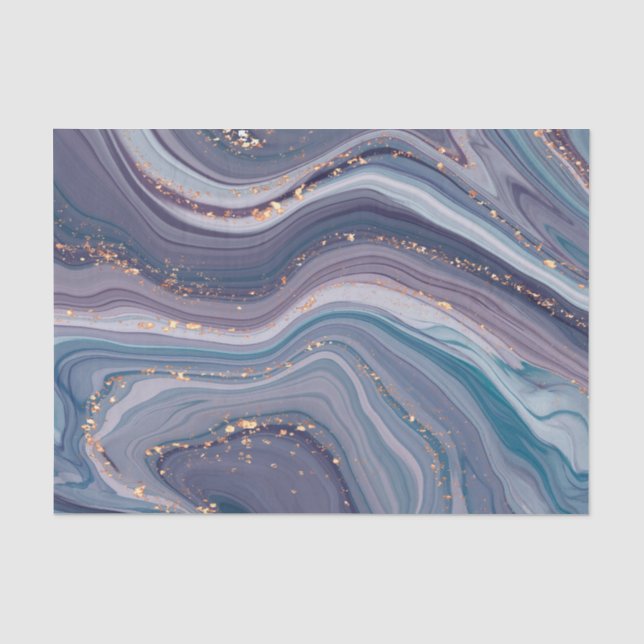 Papier Mousseline Marbre liquide violet et gris (Recto)