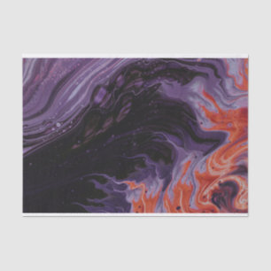 Papier Mousseline Marbre noir et rouge