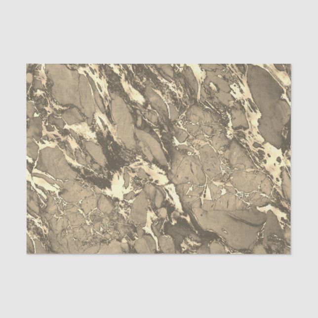 Papier Mousseline Marbre or et noir, Sac cadeau, Découpage (Recto)