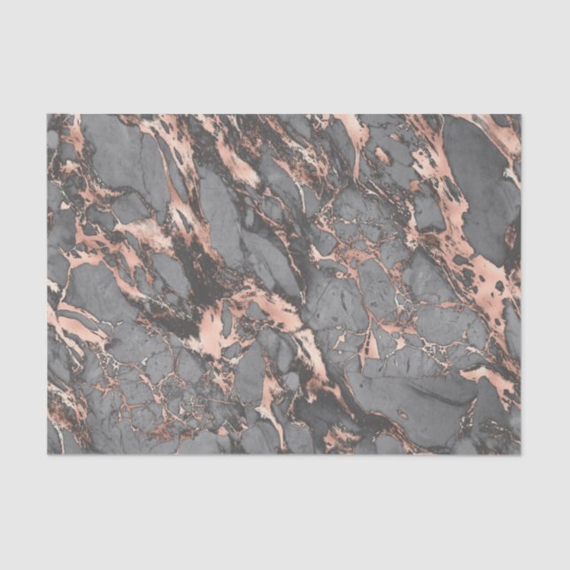 Papier Mousseline Marbre rose gris or design moderne (Recto)
