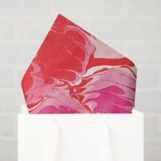 Papier Mousseline Marbre rouge merry
