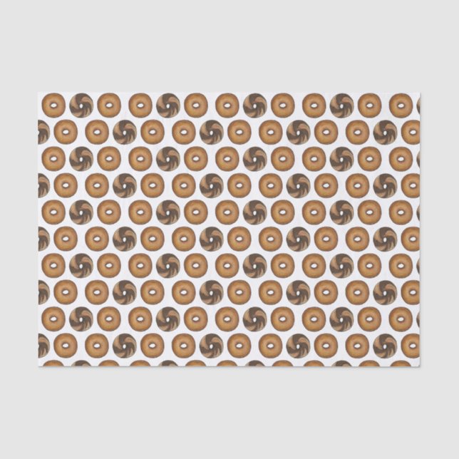 Papier Mousseline Marbre Rye Plaque Bagels Petit Déjeuner Brunch NYC (Recto)