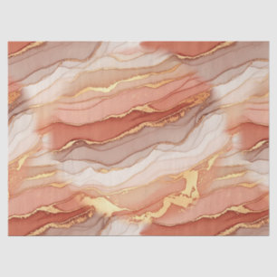 Papier Mousseline Marbre Sienne Veiné d'Or Luxe Artistique