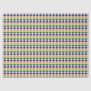 Papier Mousseline Mardi Gras Diamonds Arlequin Motif d'impression