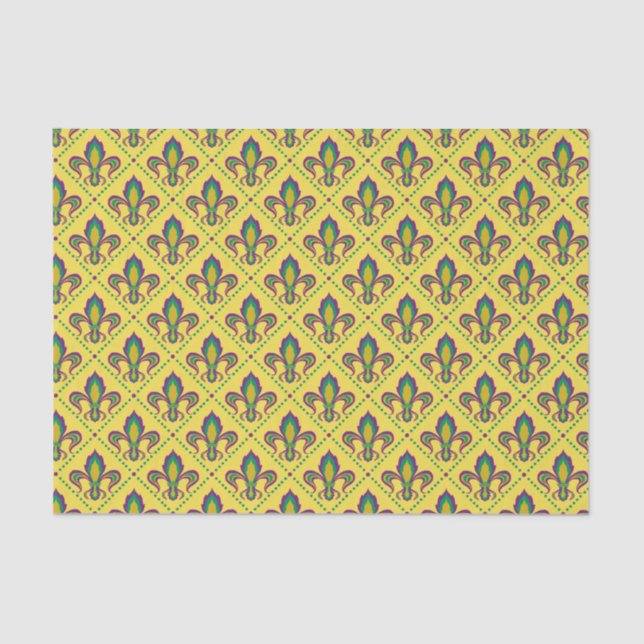 Papier Mousseline Mardi gras Fleur De Lis (Recto)