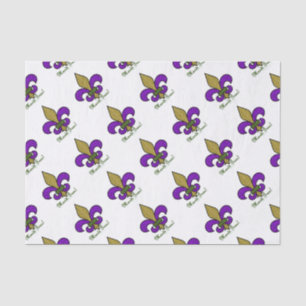 Papier Mousseline Mardi Gras Fleur De Lis Coloré