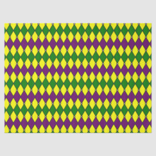 Papier Mousseline Mardi Gras Harlequin Jester Motif