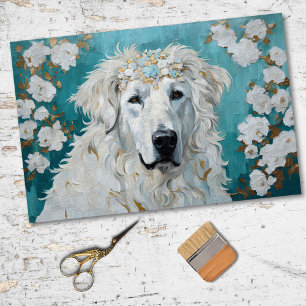 Papier Mousseline Maremma Livestock Guardian Decoupage papier de tis