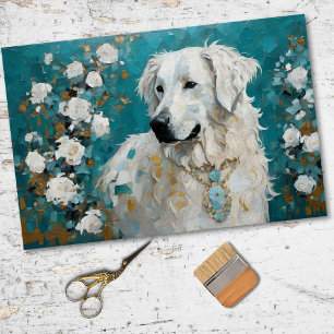 Papier Mousseline Maremma Livestock Guardian Decoupage papier de tis