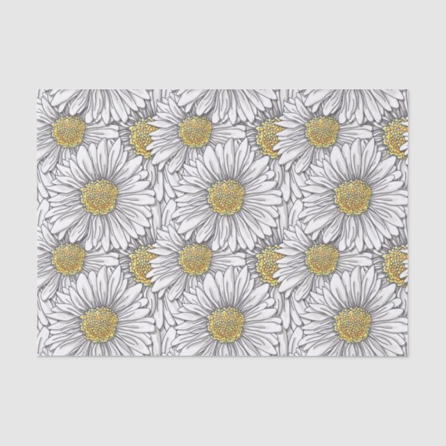 Papier Mousseline Marguerites (Recto)