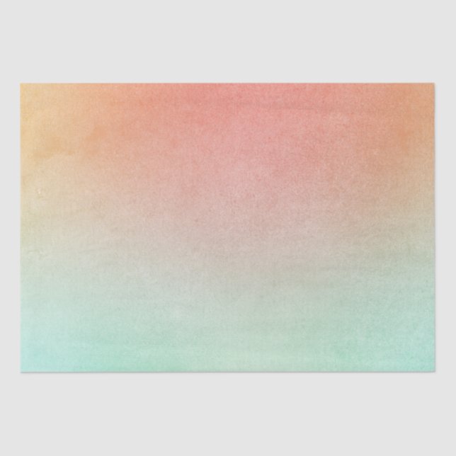 Papier Mousseline Mariage à la Menthe Orange et Pêche (Recto)