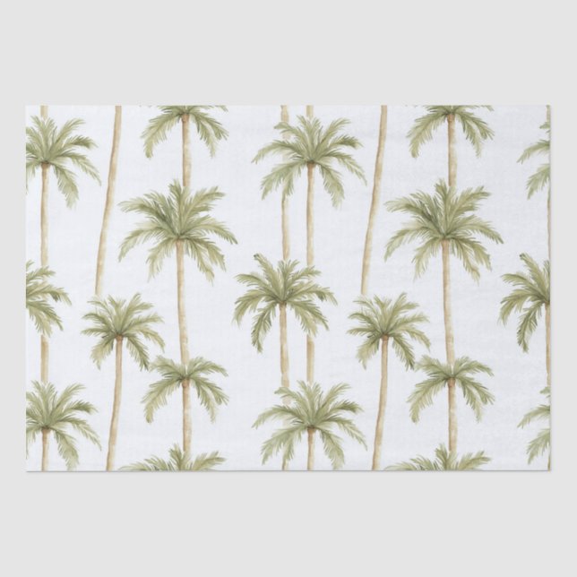 Papier Mousseline Mariage aux Palmiers Tropicaux (Recto)