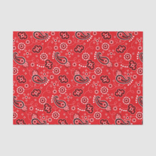 Papier Mousseline Mariage de Country Western Red Paisley