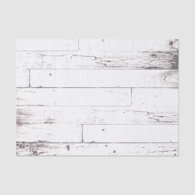 Papier Mousseline Mariage de ferme rustique Shabby Chic White Wood (Recto)