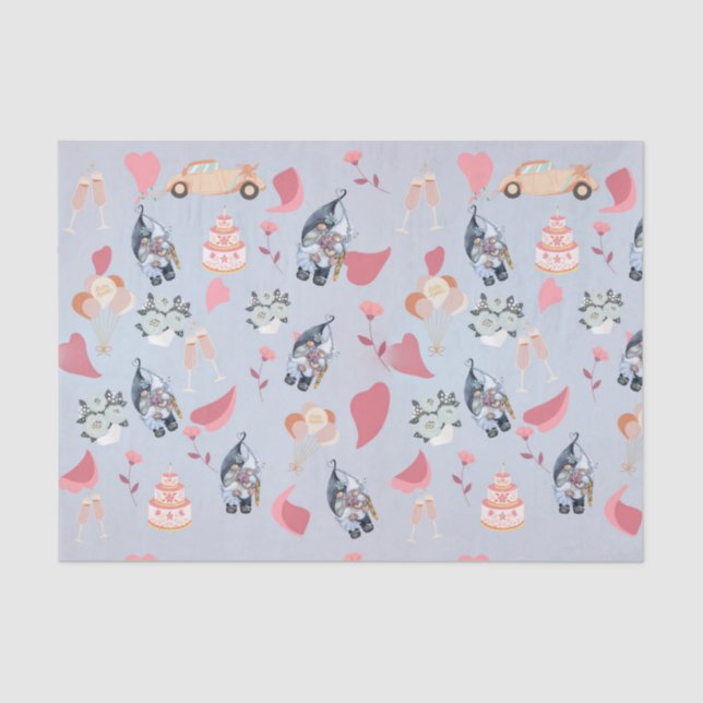 Papier Mousseline Mariage Gnome (Recto)