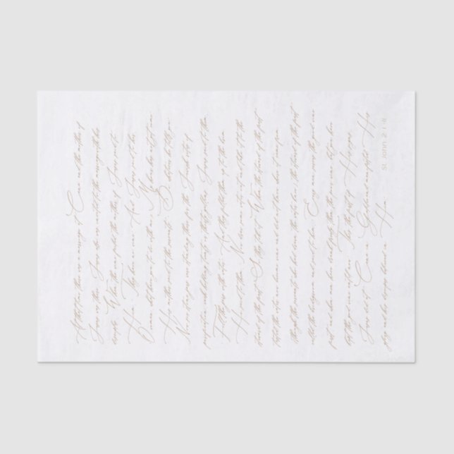 Papier Mousseline Mariage personnalisé dans les écritures canadienne (Recto)