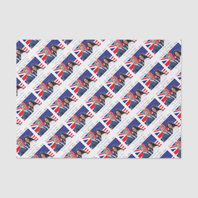 Papier Mousseline Mariage royal du prince Harry et Meghan Markle (Recto)