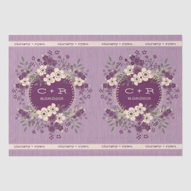Papier Mousseline Mariage Woodland (Recto)