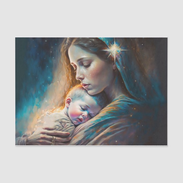 Papier Mousseline Marie et Jésus (Recto)