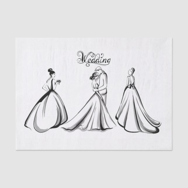 Papier Mousseline Mariée (Recto)