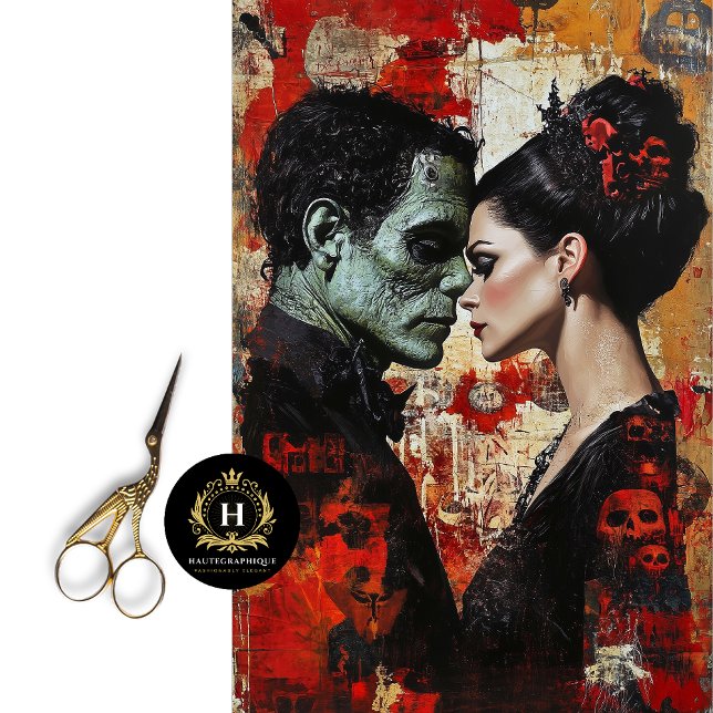 Papier Mousseline Mariée de Frankenstein sur la page de découpage de (Celebrate Eternal Love — Use for Wedding Décor & Romantic Mixed Media
)