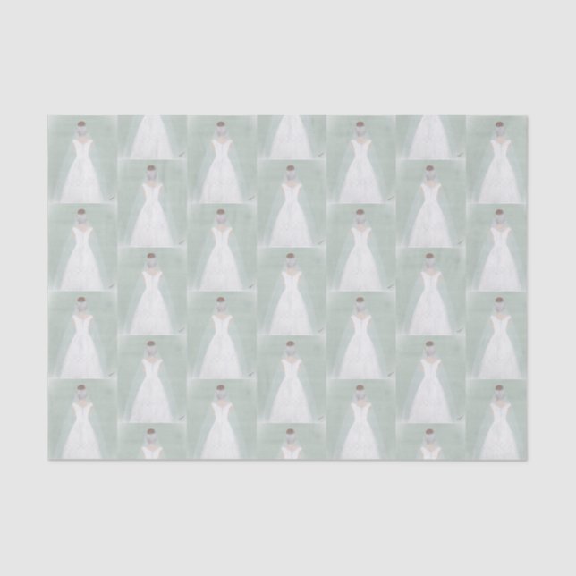 Papier Mousseline Mariée en robe mariage (Recto)