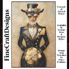 Mariée victorienne glamour & fleurs R8 découpage