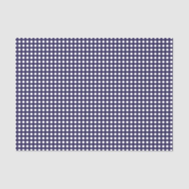 Papier Mousseline Marine et En vichy blanche (Recto)
