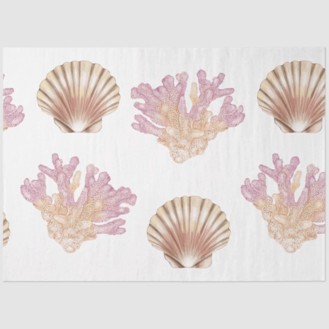Papier Mousseline Marine Life Series Design 27 Tissue Paper (Recto)