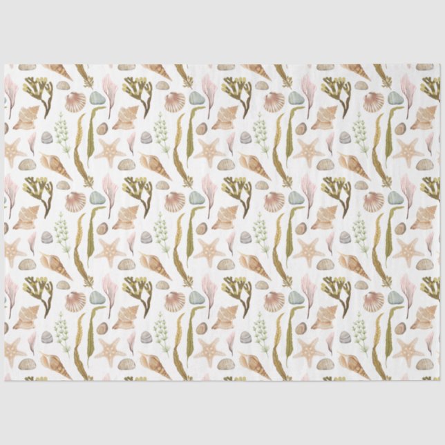 Papier Mousseline Marine Life Series Design 5 Tissu Papier (Recto)