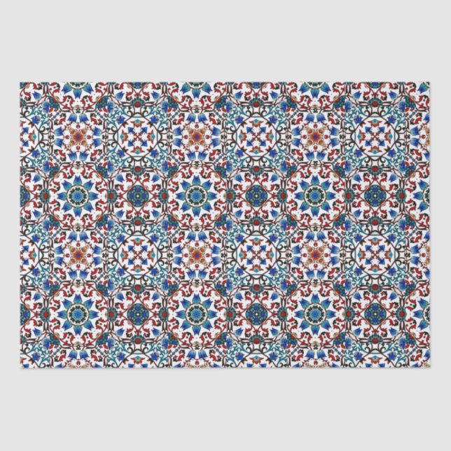 Papier Mousseline marocain, mosaïque, turc, (Recto)