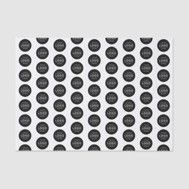 Papier Mousseline Marque de logo d'entreprise en noir personnalisé (Recto)