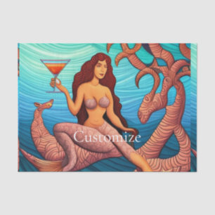 Papier Mousseline Martini à cheveux longs Mermaid Thunder_Cove