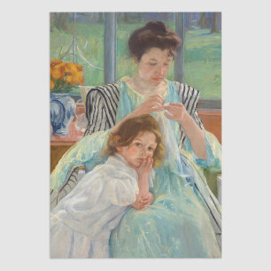 Papier Mousseline Mary Cassatt - Jeune mère coudre