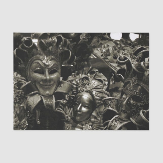 Papier Mousseline Mascarade foncée (Recto)