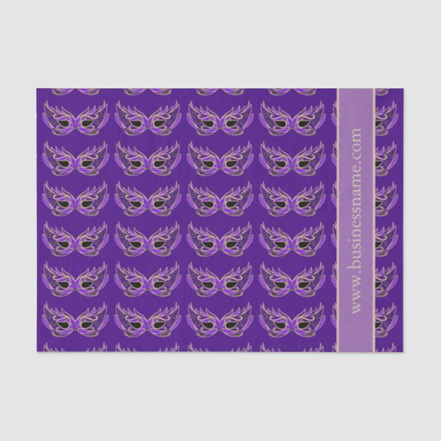 Papier Mousseline Masques pourpres de mascarade (Recto)