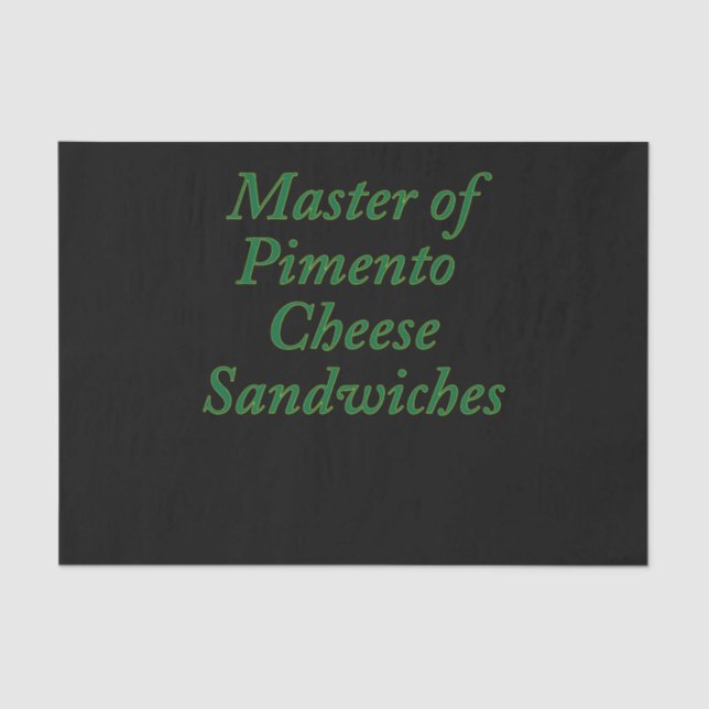 Papier Mousseline Master De Fromage Pimento Sandwiches Funny Golf (Recto)