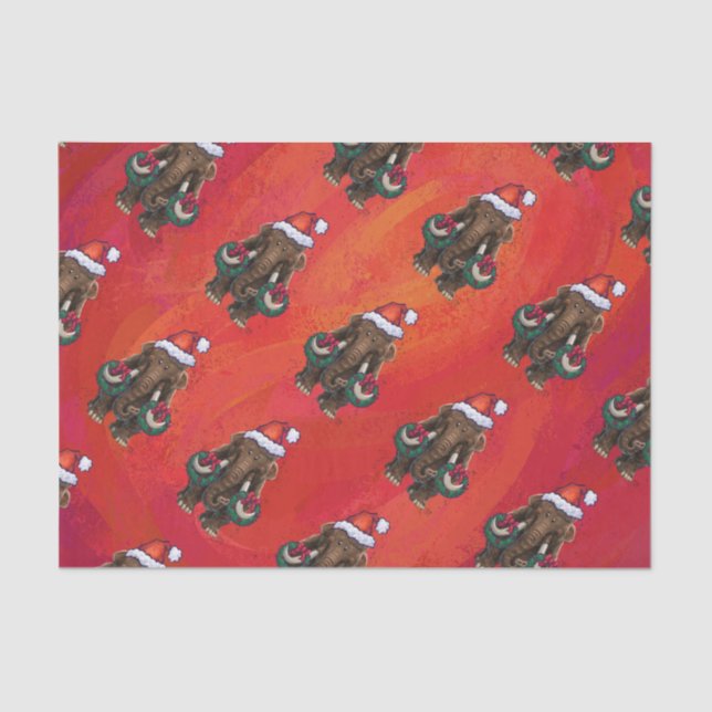 Papier Mousseline Mastodon de vacances mignonnes (Recto)