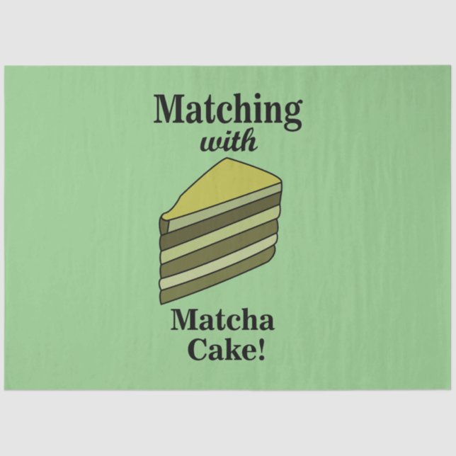 Papier Mousseline Matcha Green Cake Food drôle (Recto)