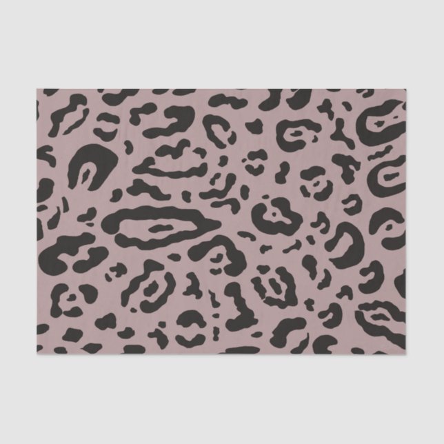 Papier Mousseline Mauve Blush Pink Cheetah Leopard Animal Party (Recto)