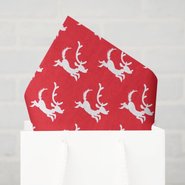 Papier Mousseline Max the Reindeer Silhouette (Sac cadeau)