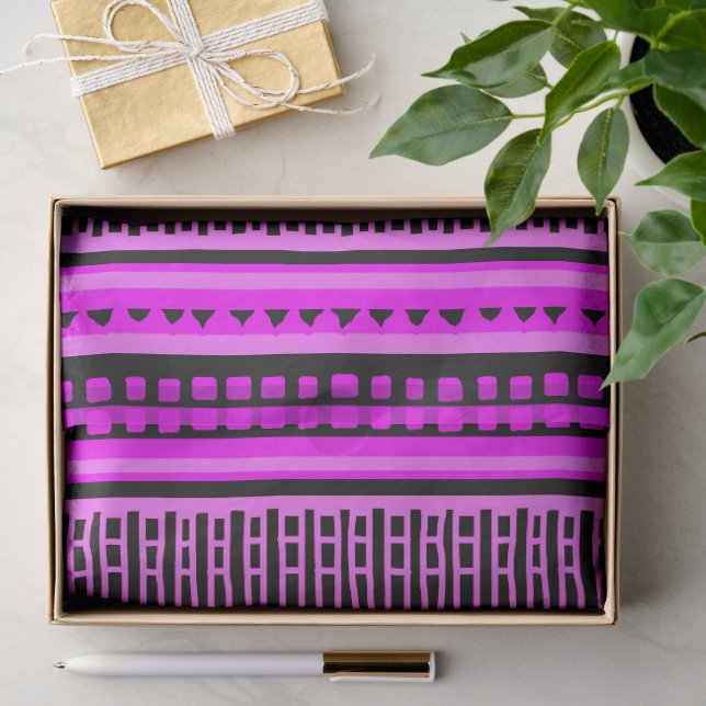 Papier Mousseline MAZIPOODLES Motif rayé Tricot Patron 001 B  (Cadeau)