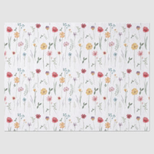 Papier Mousseline Meadow Fleur sauvage Motif Cottagecore Boho Vibe