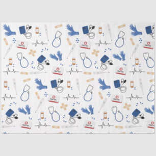 Papier Mousseline Médecin Médicale moderne Motif infirmière