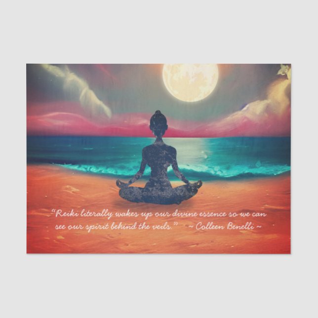 Papier Mousseline Méditation de Yoga pacifique au clair de lune Cita (Recto)