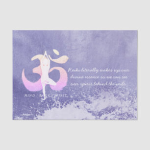 Papier Mousseline Meditation Instructor Yoga Pose Om Sign
